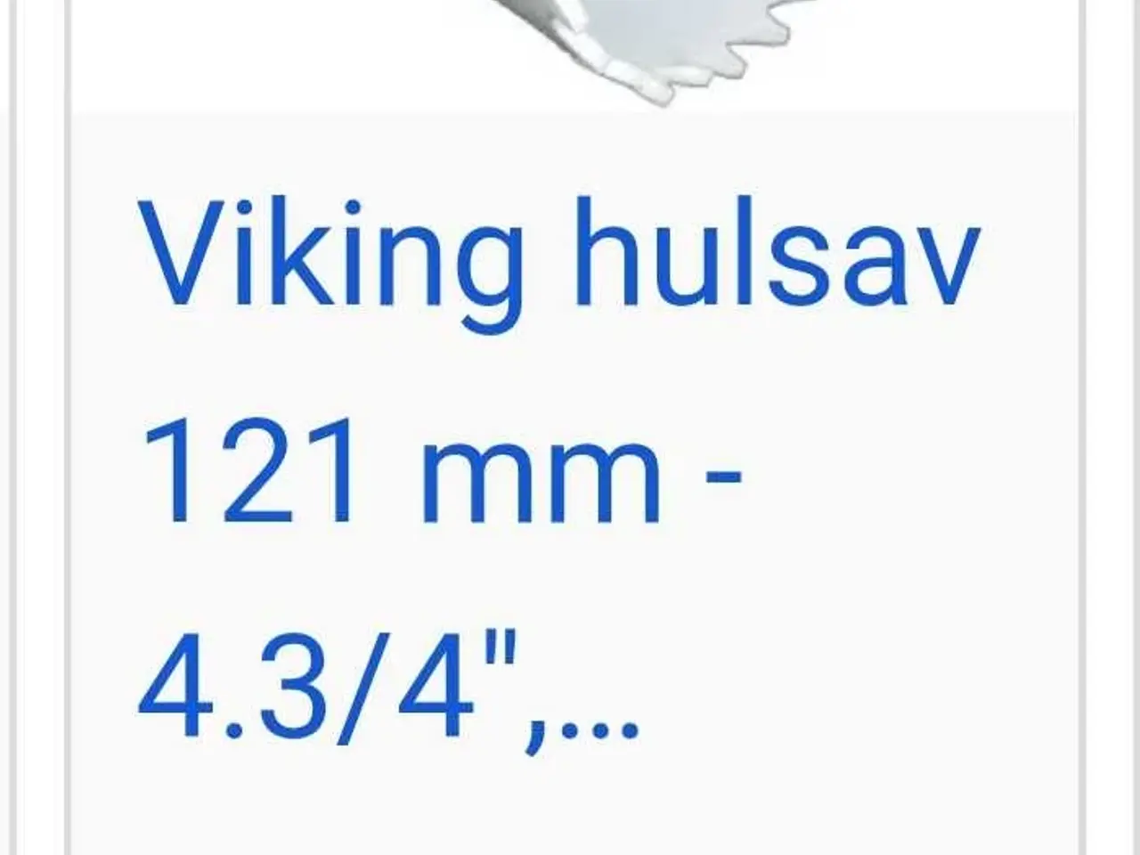 Billede 1 - 121mm metal hulsav