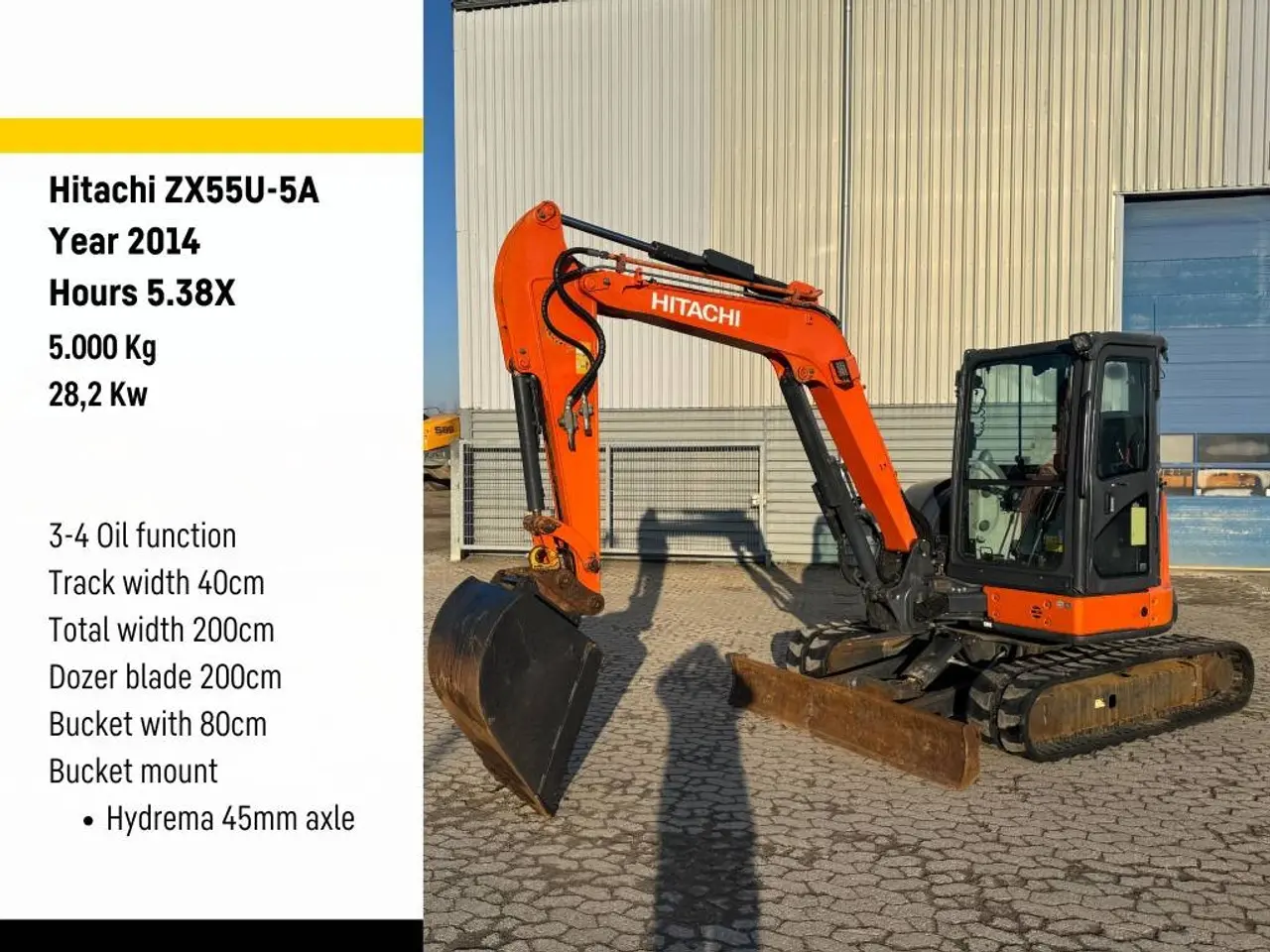 Billede 1 - Hitachi ZX 55 U-5 A