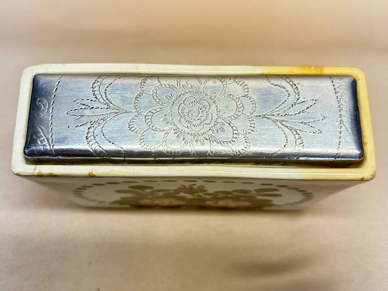Billede 3 - Antik Aluminia bouquetière (form 117 / dekor 809)