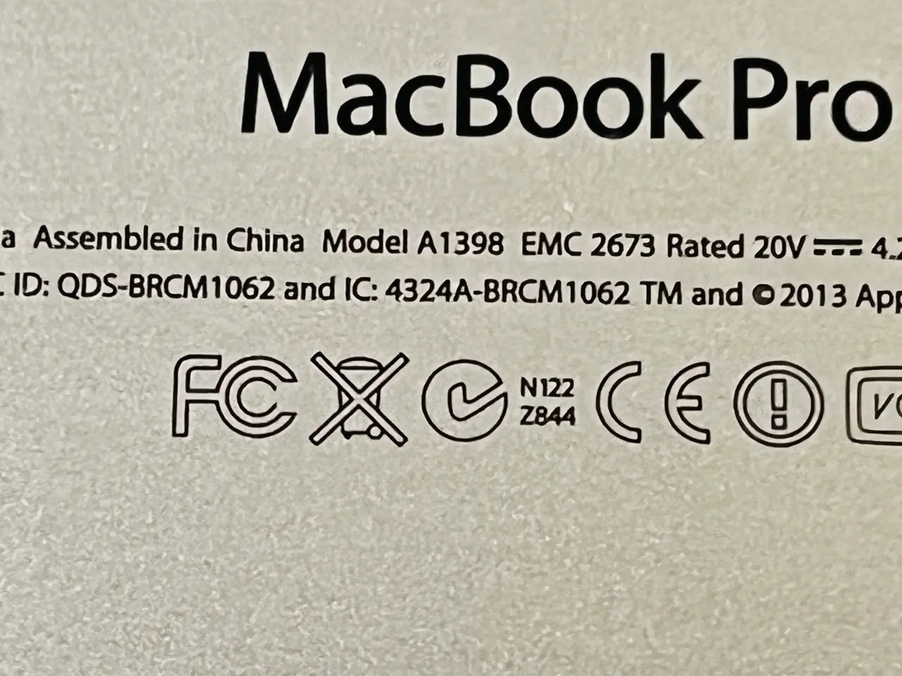 Billede 5 - Bærbar Macbook Pro APPLE Model A1398