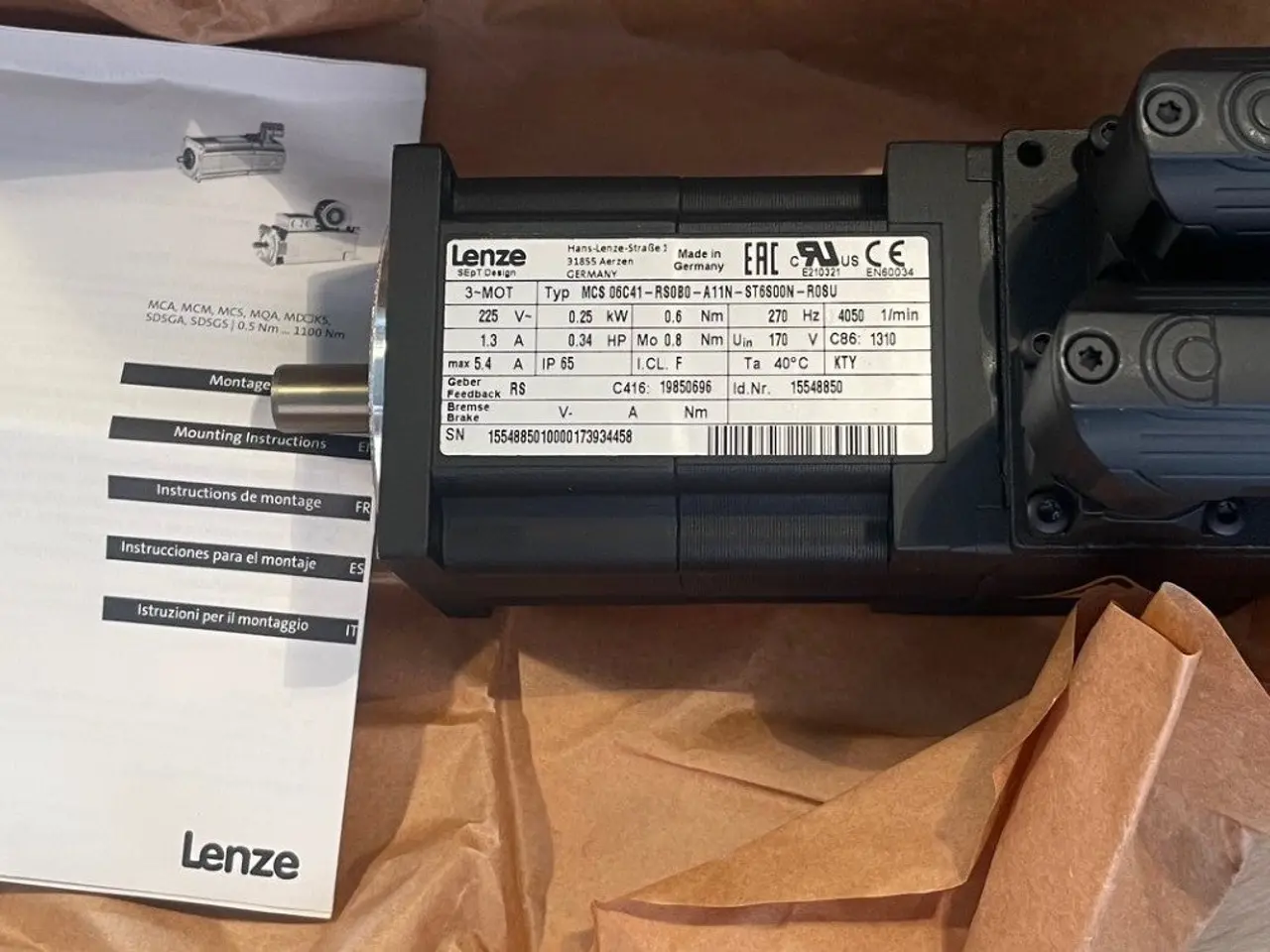 Billede 3 - Lenze MCS 06C41-RS0B0-A11N-ST6S00N-R0SU servomotor