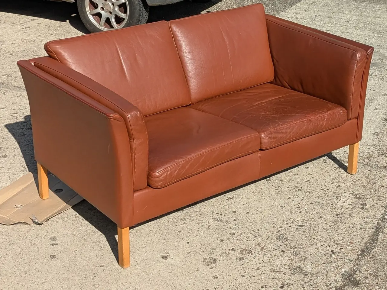 Billede 2 - 2 pers lædersofa