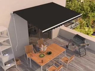 Markise 450 × 350 cm med automatisk betjening - antracitgrå