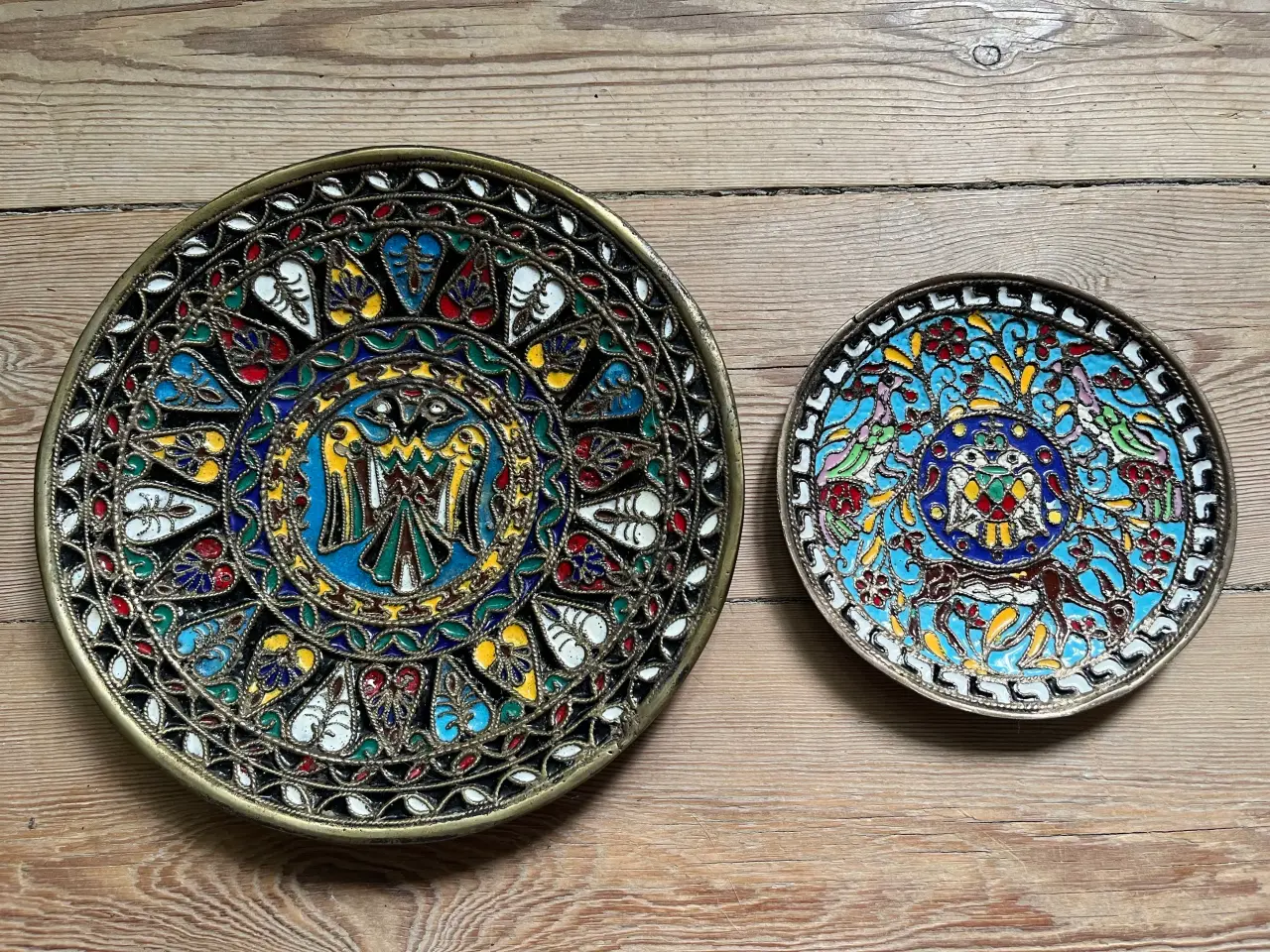 Billede 1 - Emalje dekoreret platter