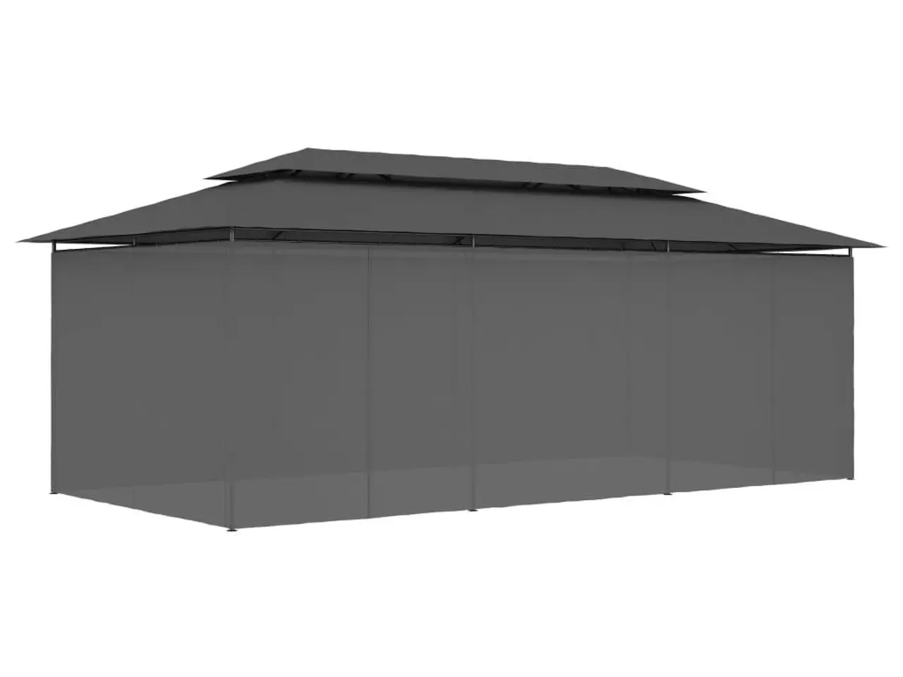 Billede 6 - Pavillon med gardiner 600 × 298 × 270 cm - antracitgrå