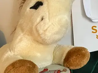 Blød og krammegod plyspony, Goffa ca. 40 cm – flot