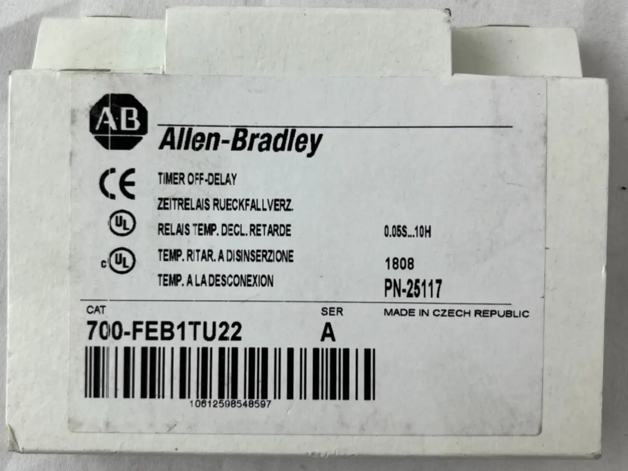 Billede 1 - Allen-Bradley 700-FEB1TU22 Timer OFF-DELAY Czech