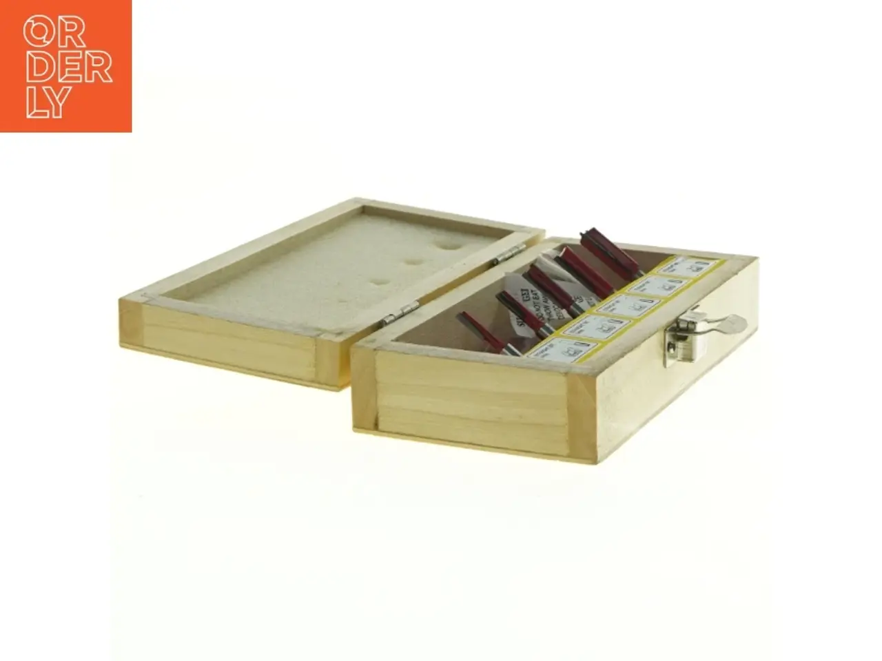 Billede 3 - Træ routerbit-sæt i kasse (str. 16,5 x 10 x 5 cm) til overfræser