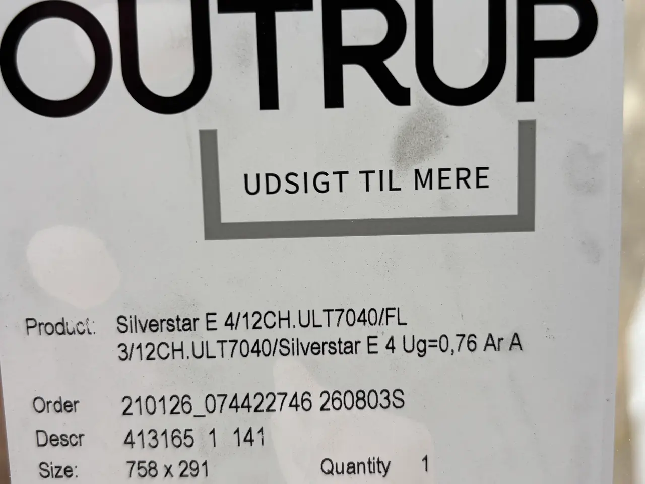 Billede 3 - Outrup dør. Helt ny. Aldrig monteret