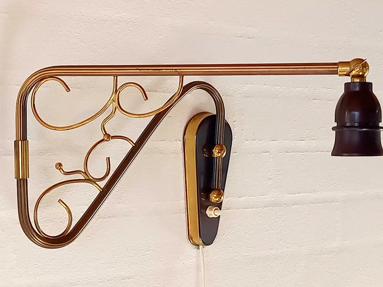 Billede 3 - Svingarmslampe i messing