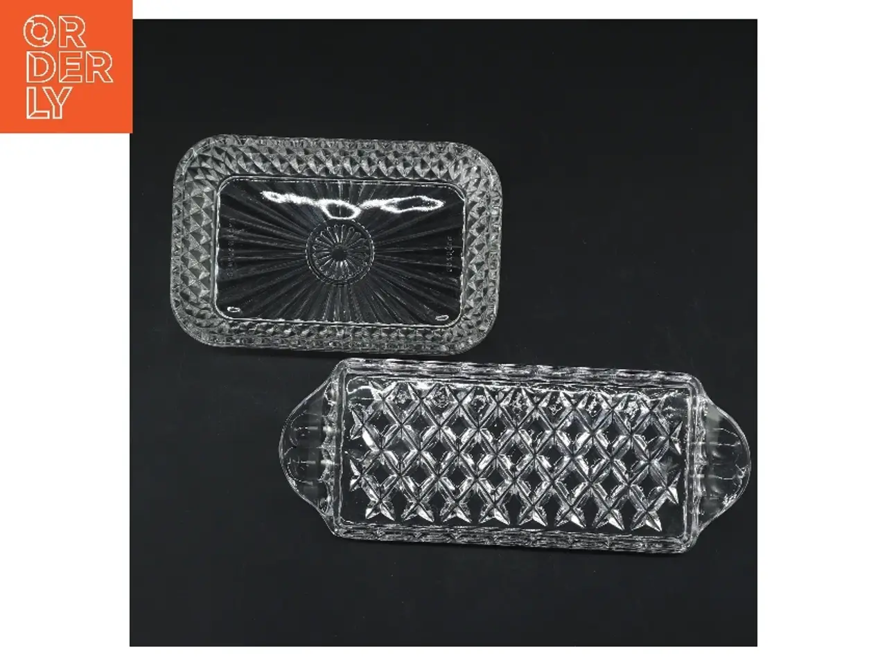 Billede 3 - Glass skåle med mønstret design (str. 8x21 & 9x14,5 cm)