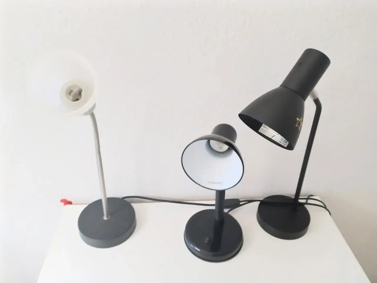 Billede 2 - 3 stk Bordlamper/senge lamper