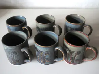 Vintage keramikkrus, 6 stk.