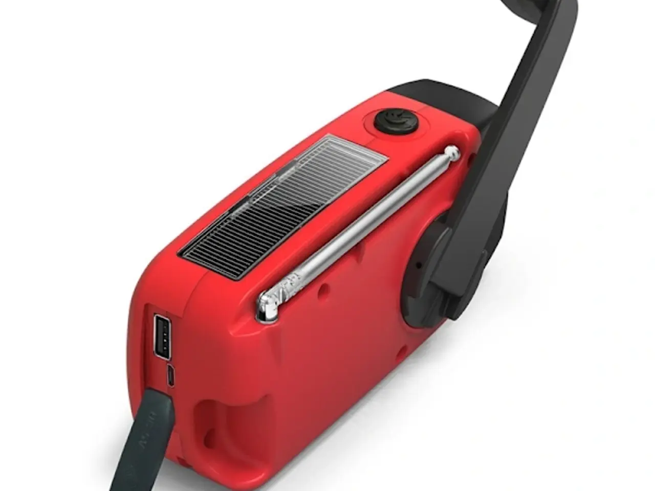 Billede 4 - Håndsvingradio 2000mAh Powerbank, Solceller, Lygte
