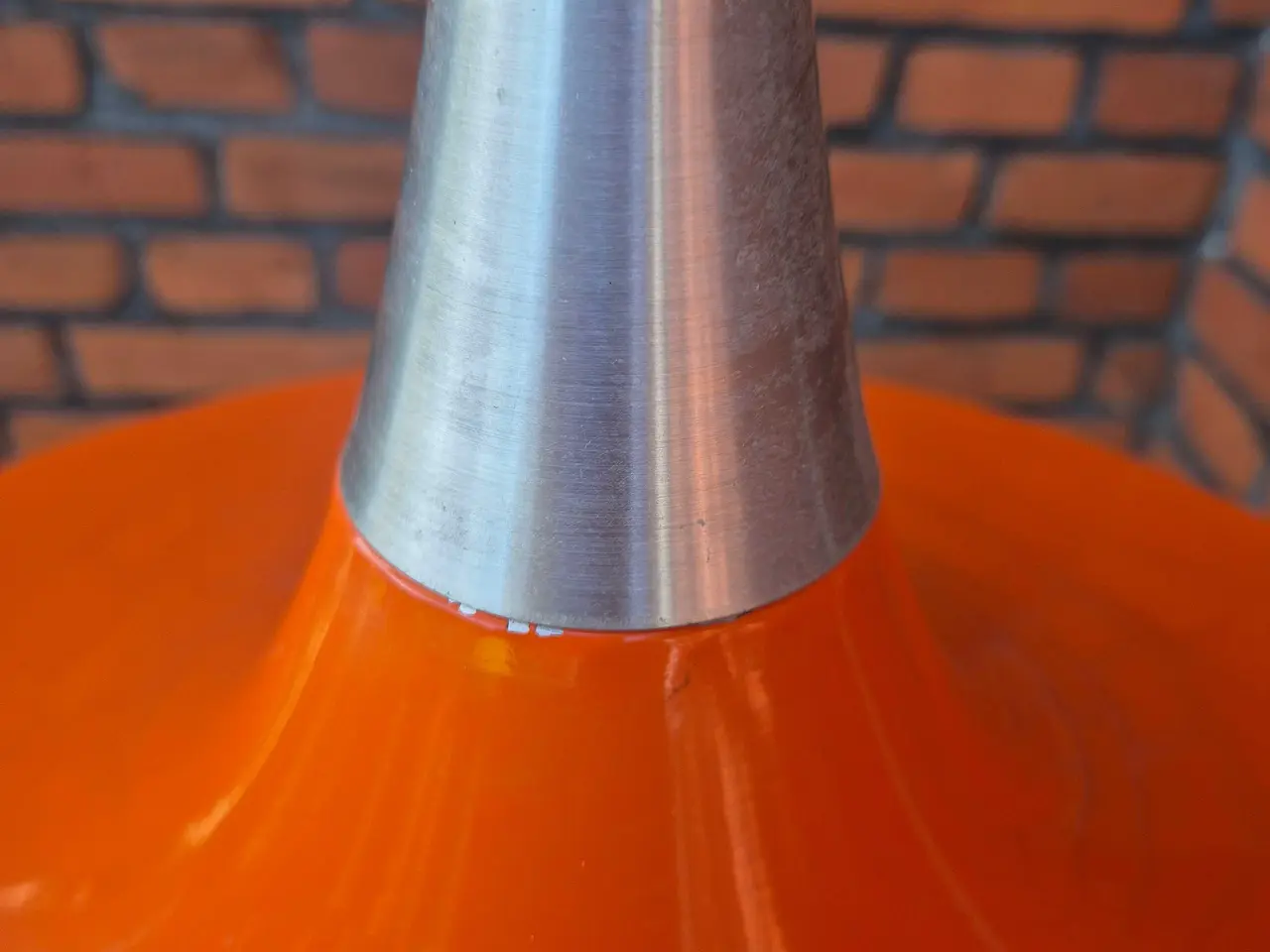 Billede 9 - Stor orange trompetpendel med alutop