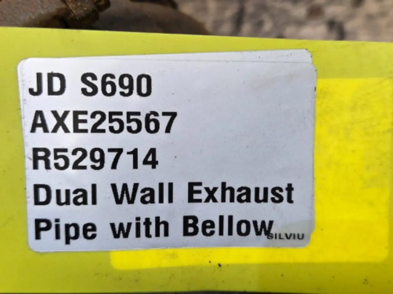 Billede 4 - John Deere S690 Udstødningsrør AXE25567