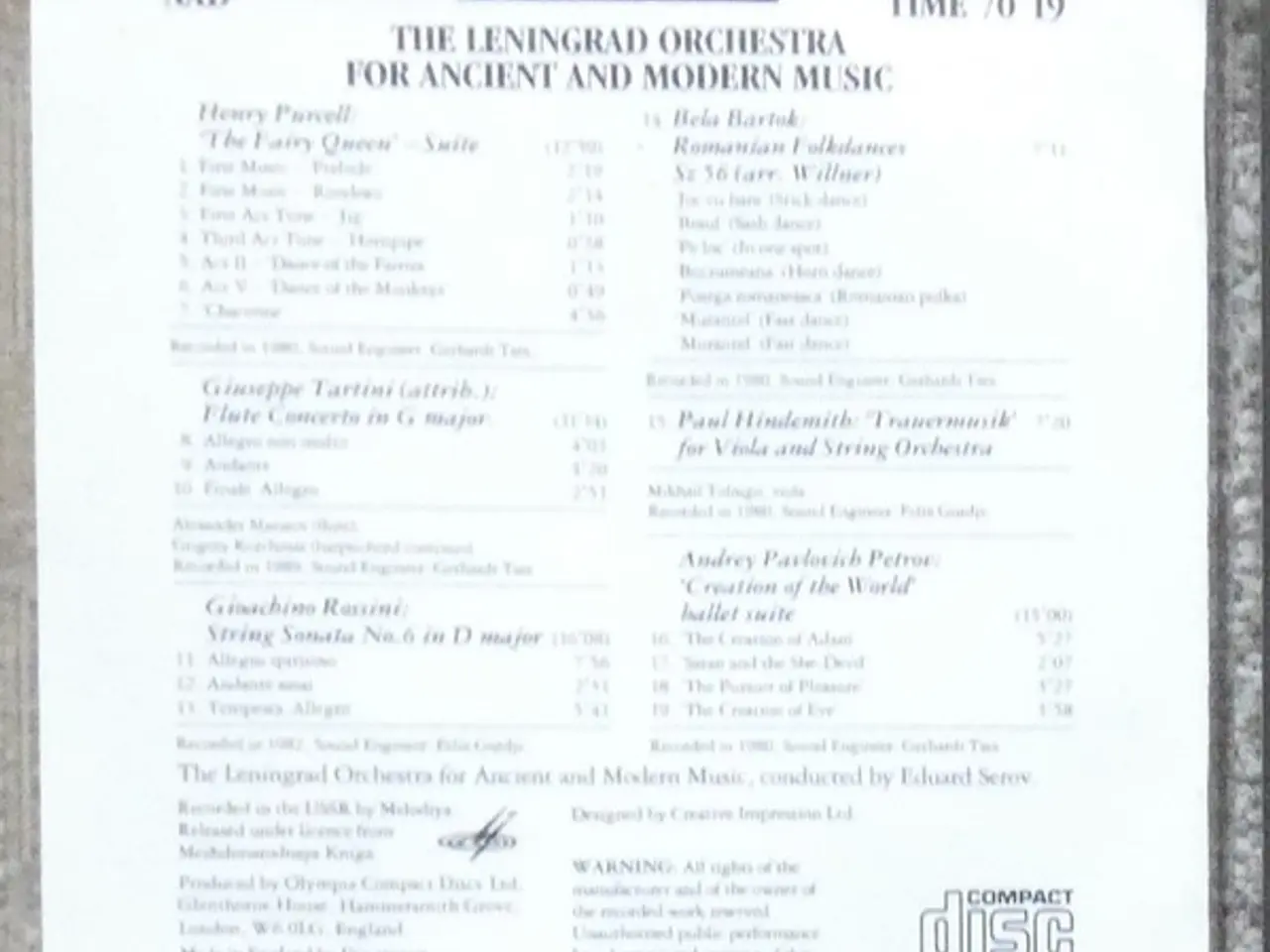 Billede 4 - Eduard Serov – Eduard Serov Conducts The… – CD