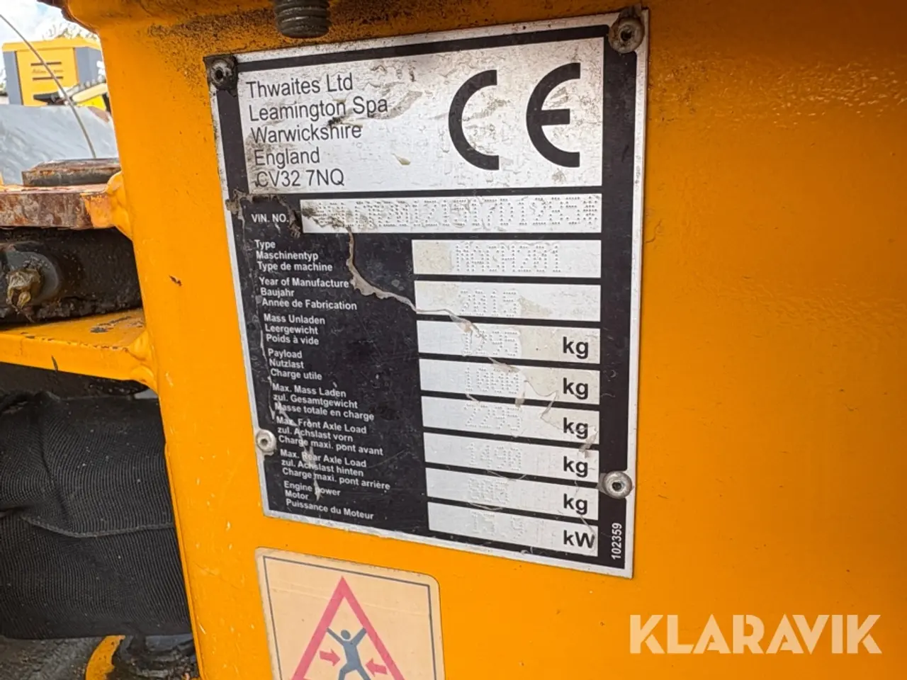 Billede 6 - Dumper 1 tonne Thwaites Mach201