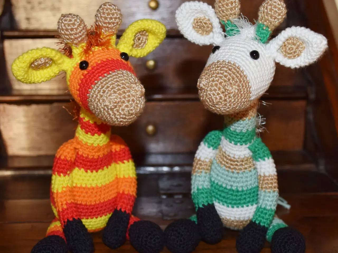 Billede 4 - Hæklede mini-giraffer
