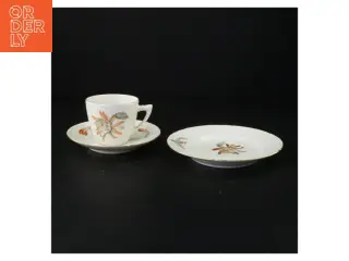 Porcelænskop og -underkop med tallerken fra Bing Og Grøndal (str. 15 x 9 cm)