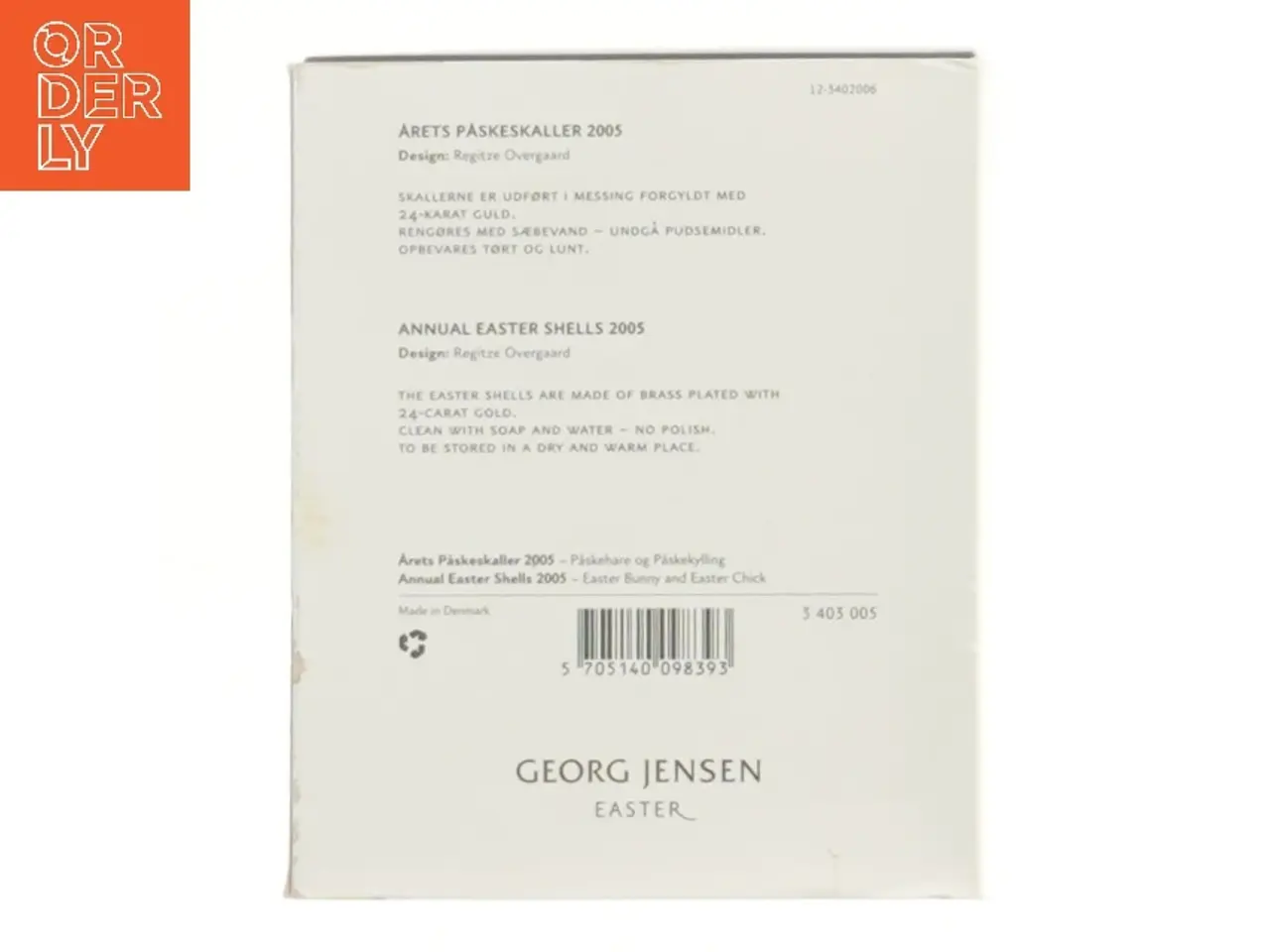 Billede 2 - Georg Jensen påskeophæng fra Georg Jensen (str. 6 cm)