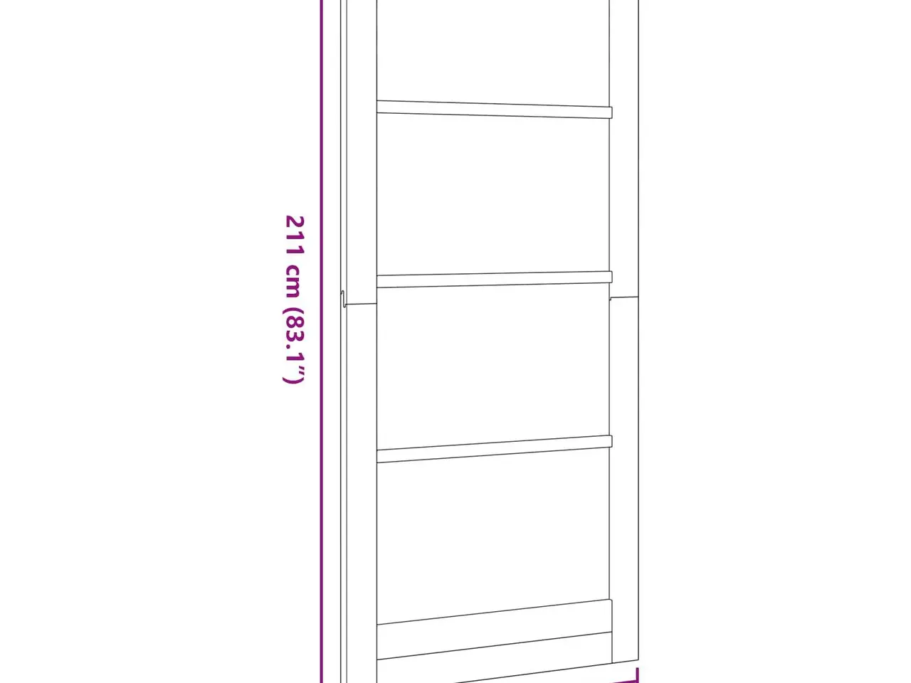 Billede 8 - Indvendig dør i krydsfinér - hvid 93 x 211 cm