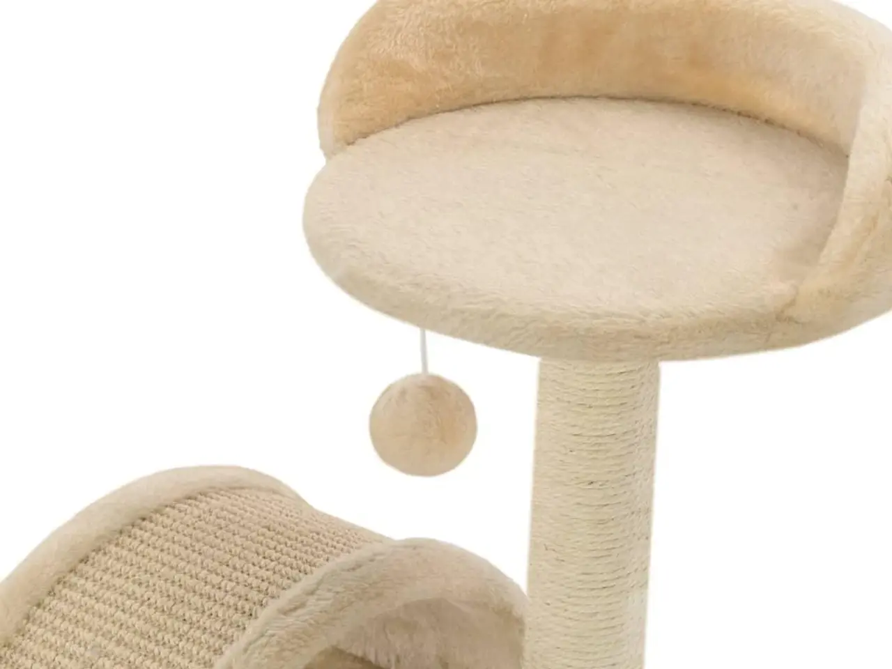 Billede 5 - Kradsetræ til katte med sisal-kradsestolper 40 cm beige og brun