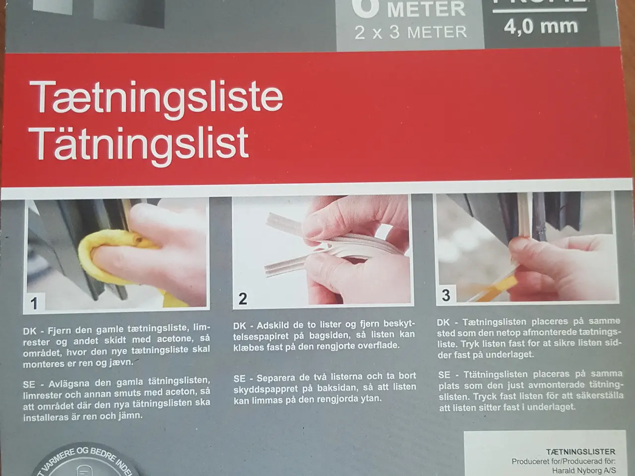 Billede 2 - tætningsliste 2x3m