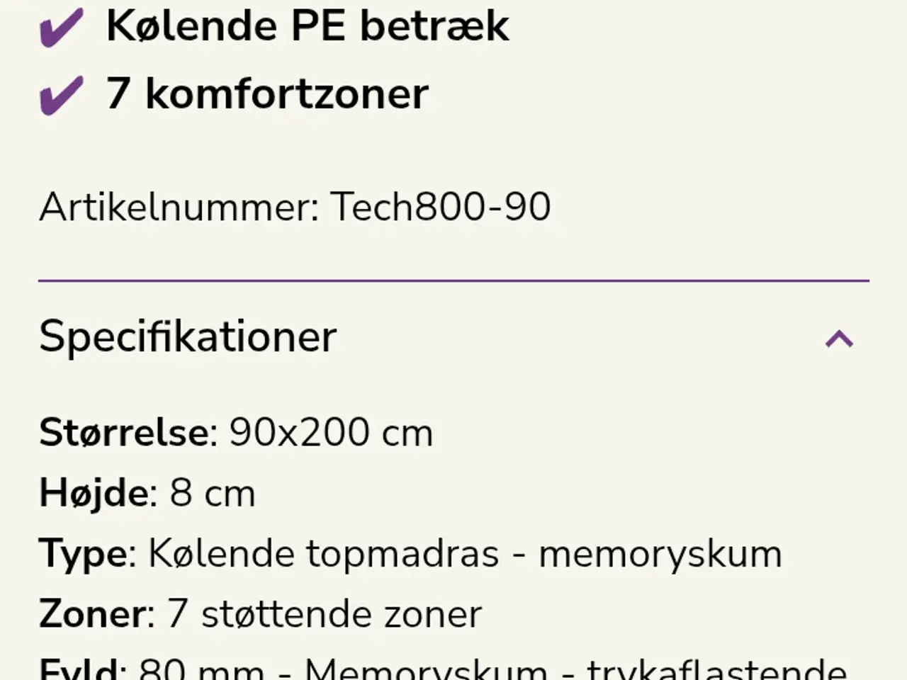 Billede 7 - Ny topmadras memoryskum,kølende