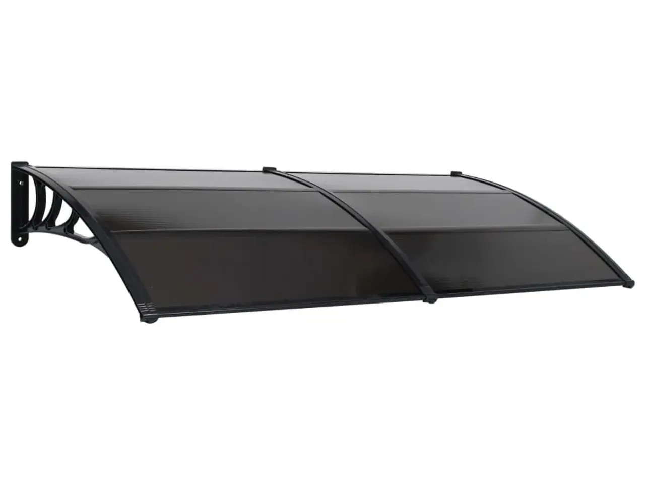 Billede 1 - Dørbaldakin 200 × 100 cm i polycarbonat - sort/gennemsigtig brun