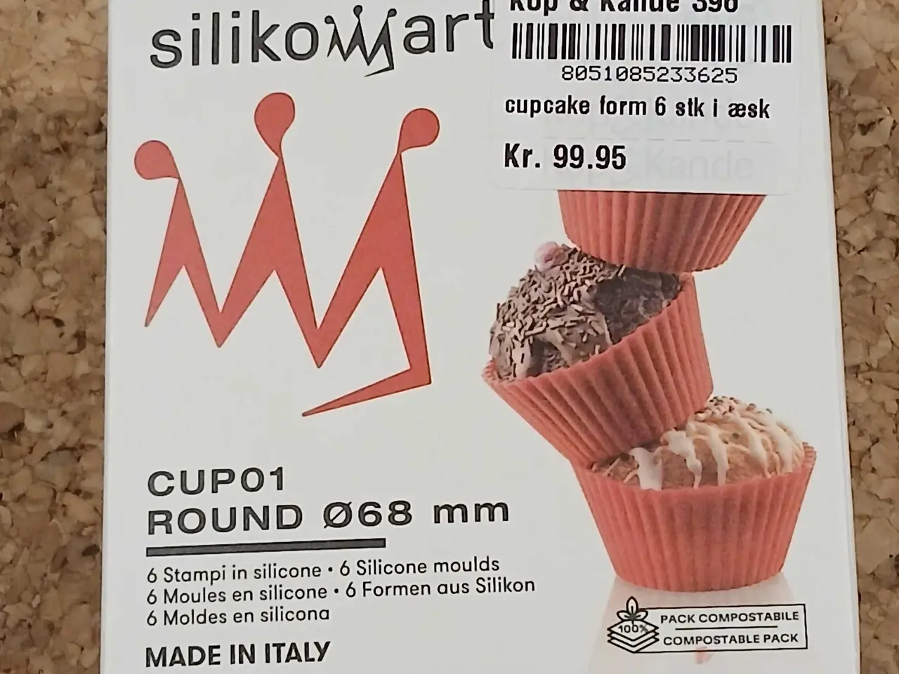 Billede 1 - Silikone muffins kageforme, 6 stk