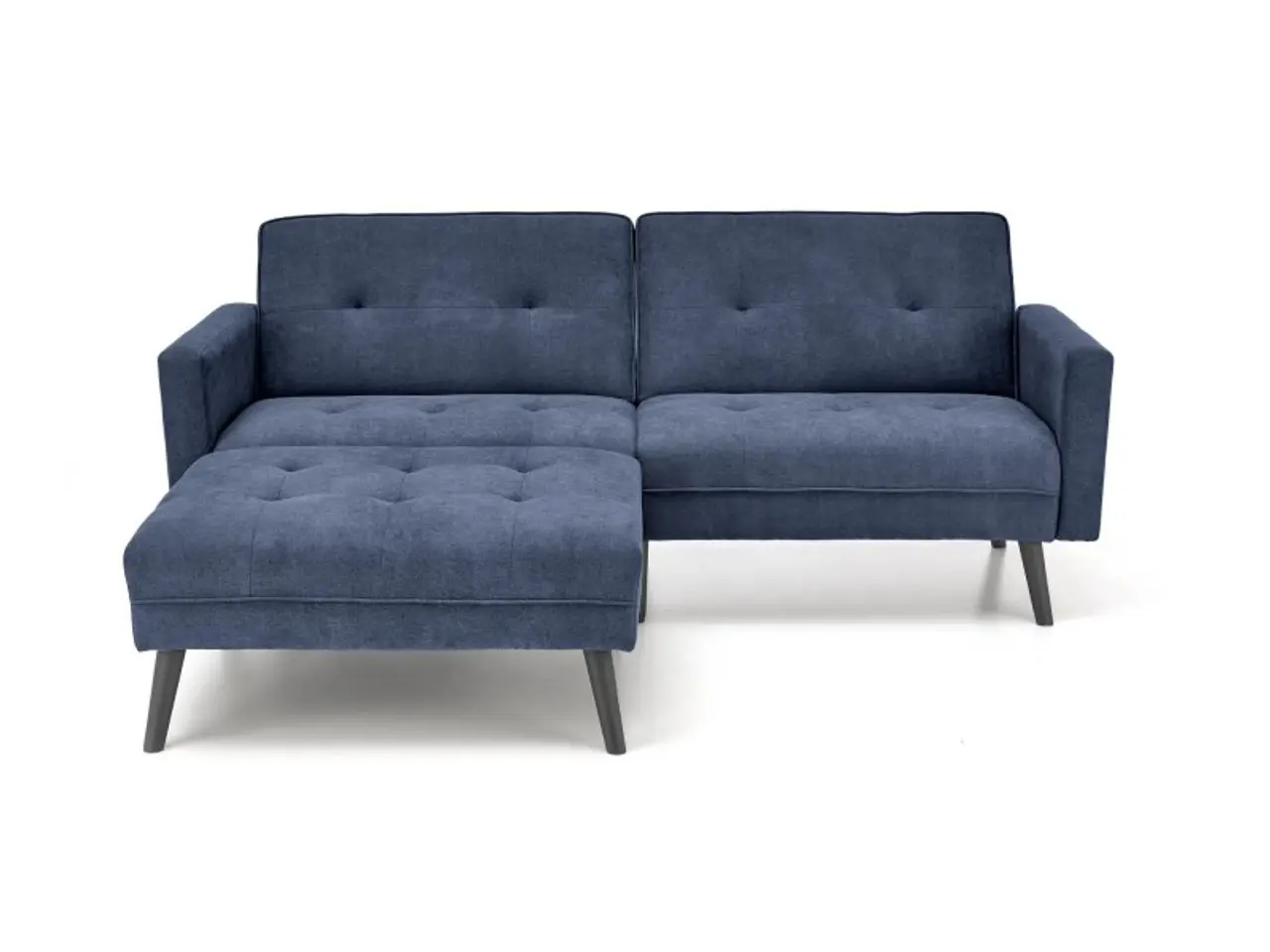 Billede 2 - CORNELIUS Sovesofa  med skammel - blå stof