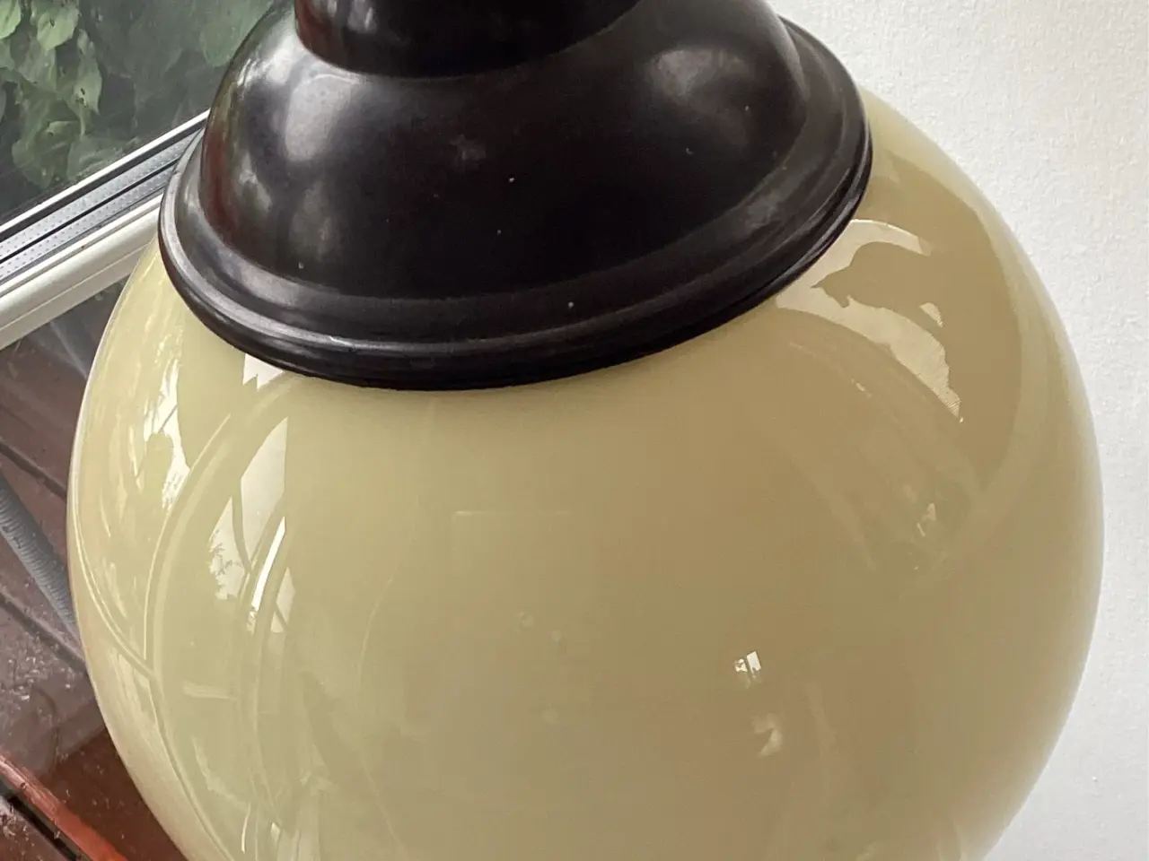 Billede 3 - Ældre kugle/globe loftslampe i glas