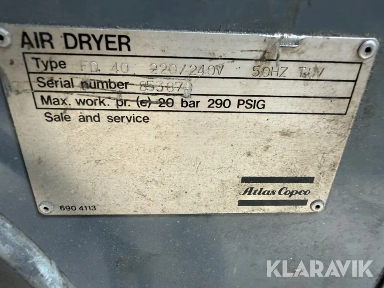 Billede 9 - Køletørrer Atlas Copco FD40