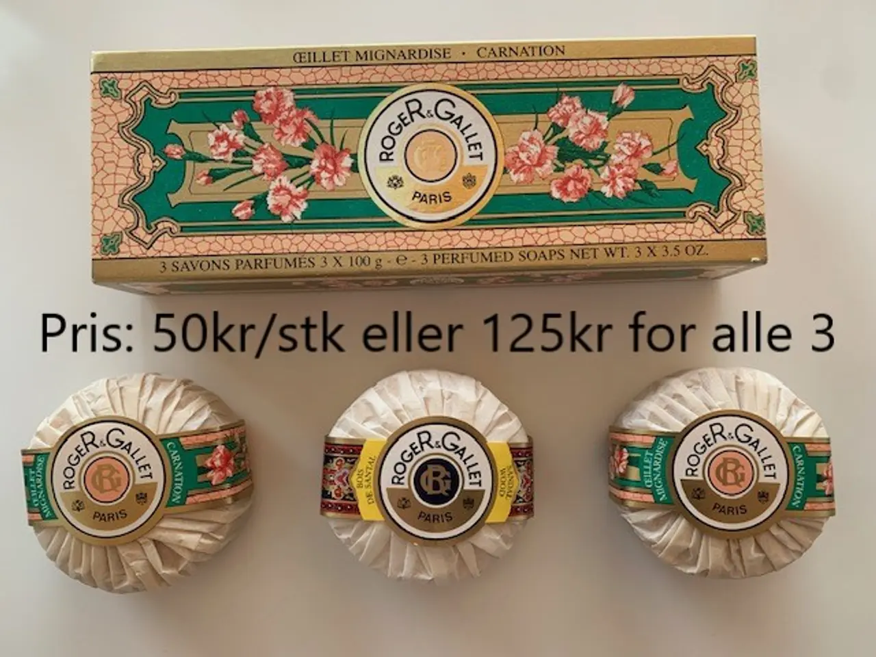 Billede 1 - Roger & Gallet PARIS savons parfumes / fransk sæbe