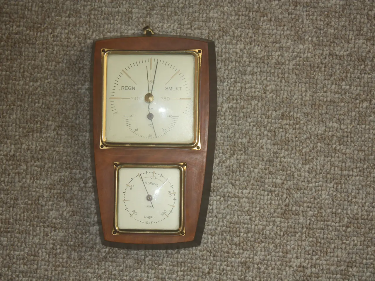 Billede 1 - Retro Tischer vejrstation – barometer, hygrometer