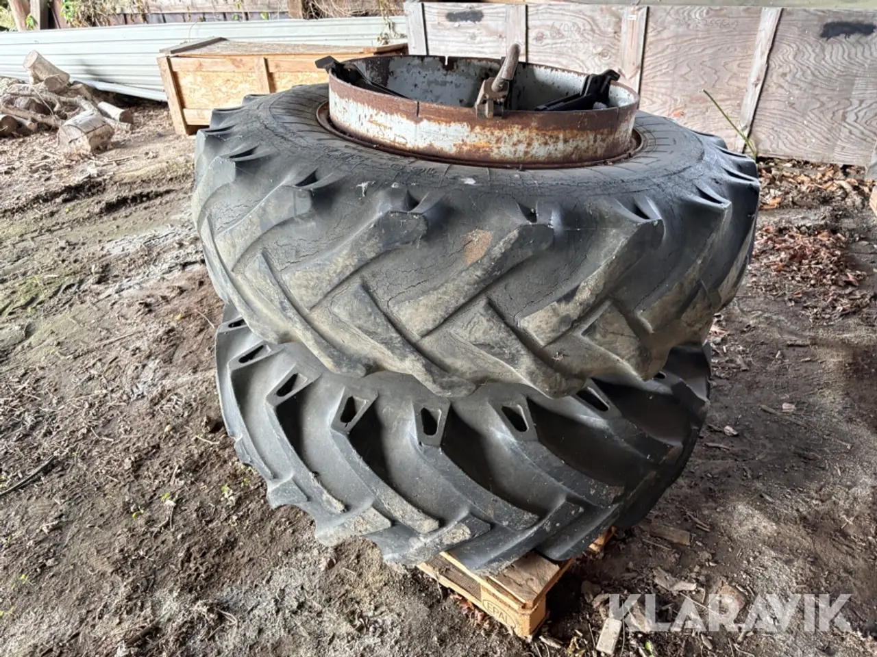 Billede 5 - Traktorhjul Continental Tractor 16.9-30 6PR med fælg 2 styk
