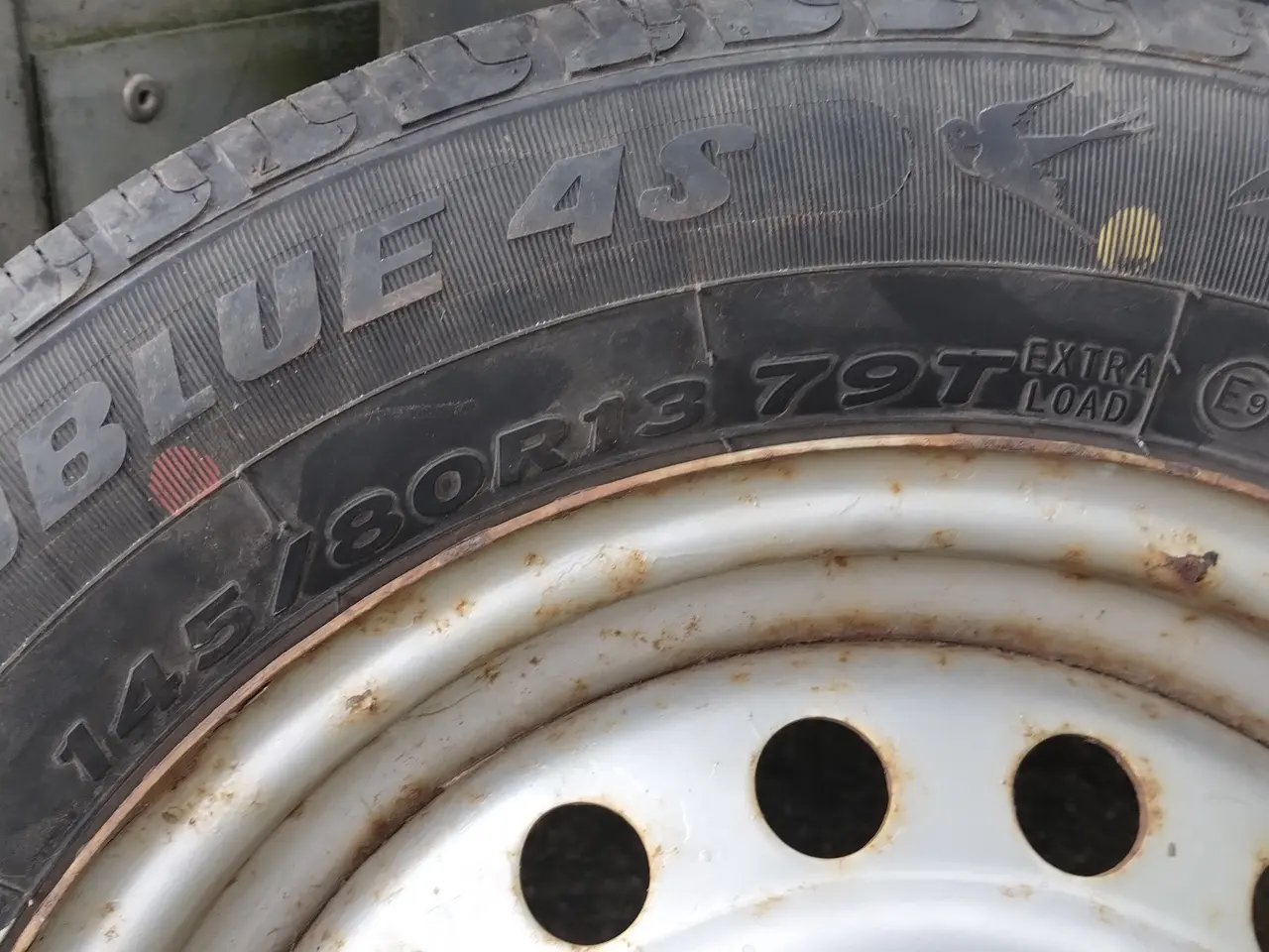 Billede 7 - 2 stk Trailerfælge 13" 4x100 ET31 & 1 dæk 145/80x