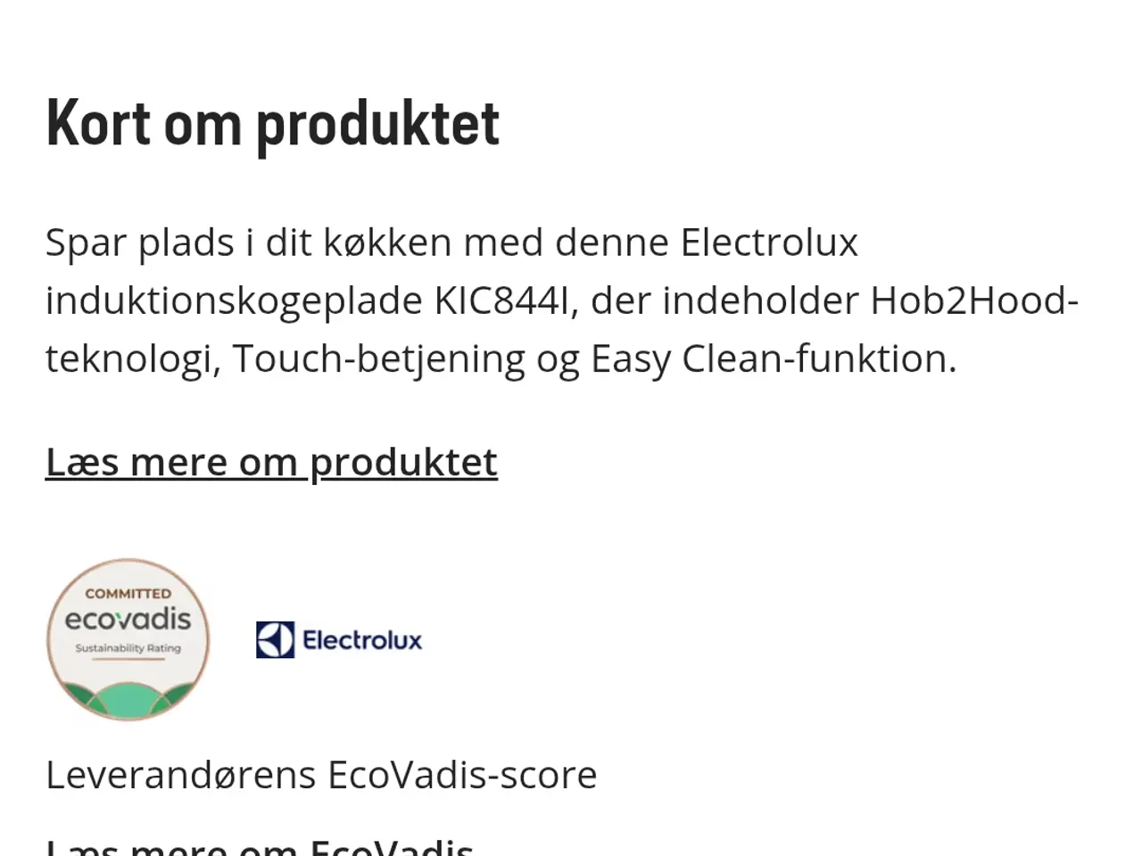Billede 7 - Electrolux induktionskogeplade med integreret emhæ