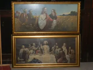 Store billeder af Jesus og disciplene