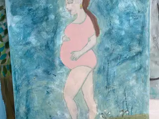 “Gravid kvinde” acryl