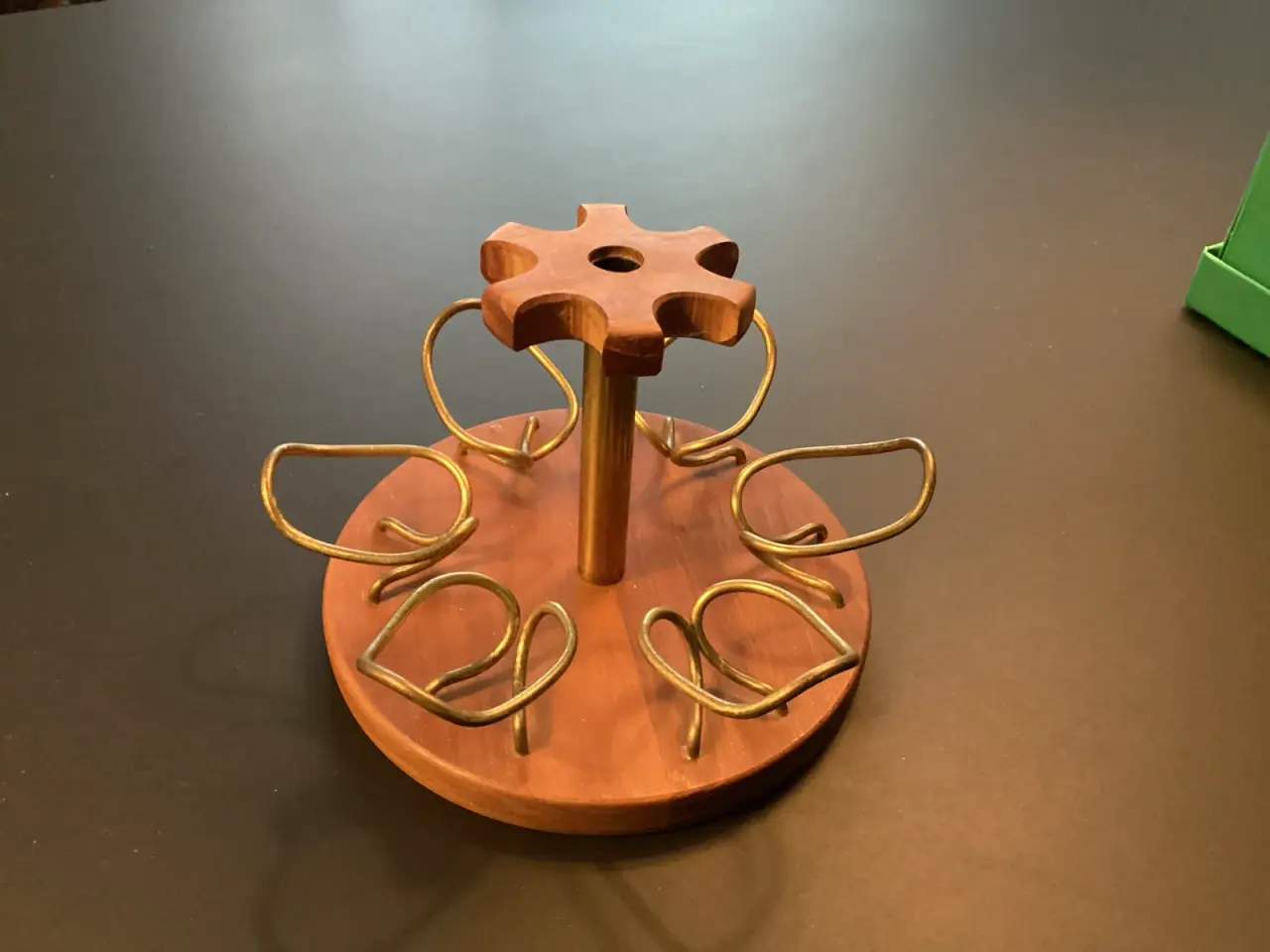Billede 1 - Teaktræ pibeholder plus en pibe