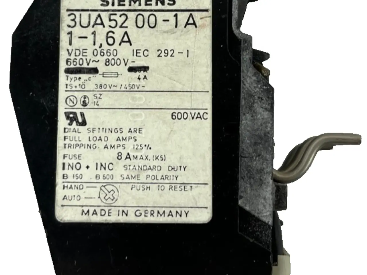 Billede 2 - Siemens 3UA5200-1A 1–1.6 A Thermal Overload relæ