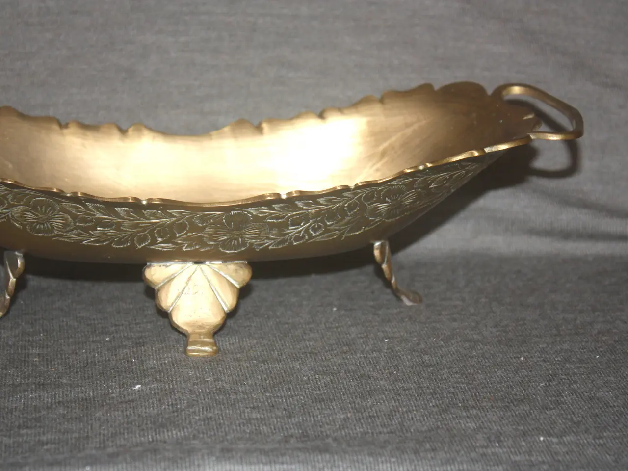 Billede 3 - Indian messing skål / opsats 27,5 cm x 9 cm