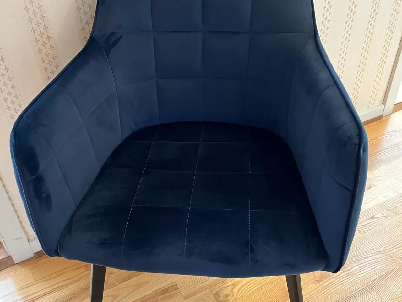 Billede 1 - Blå velour stol