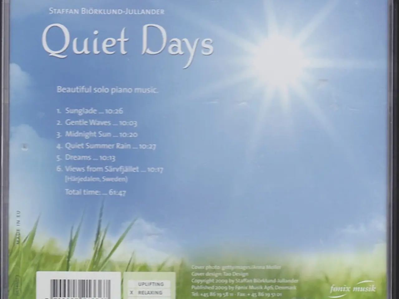 Billede 2 - Staffan Björklund-Jullander – Quiet Days – CD