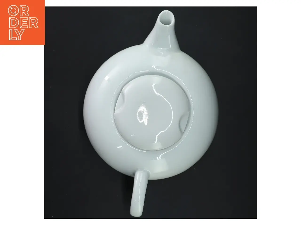 Billede 3 - Hvid keramisk tekande (str. 26x17x9 cm)