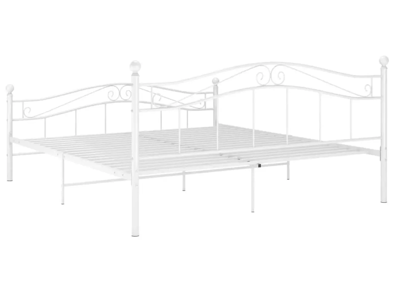 Billede 5 - Sengeramme 140x200 cm i metal - hvid dobbeltseng