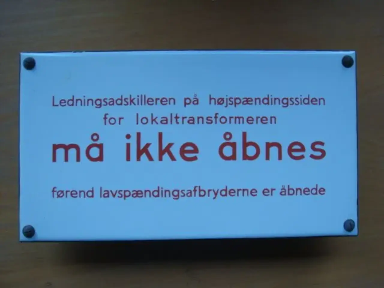 Billede 1 - Gammelt emaljeskilt