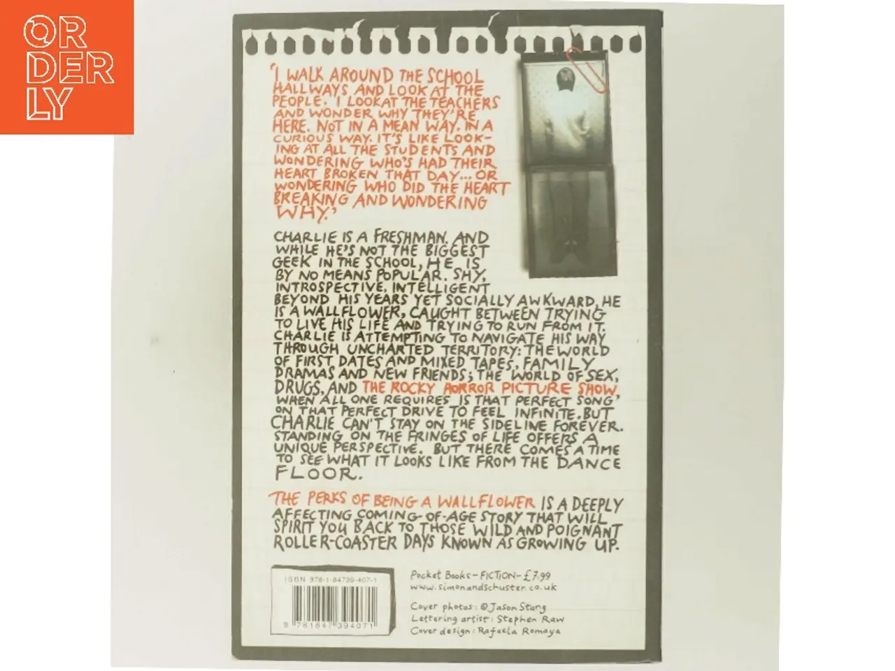 Billede 3 - The perks of being a wallflower af Stephen Chbosky (Bog)